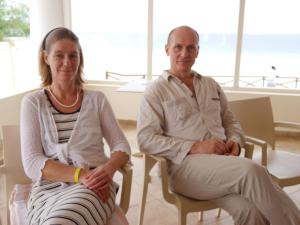 Hugo und Susanne im Vortrag auf den Kapverden
